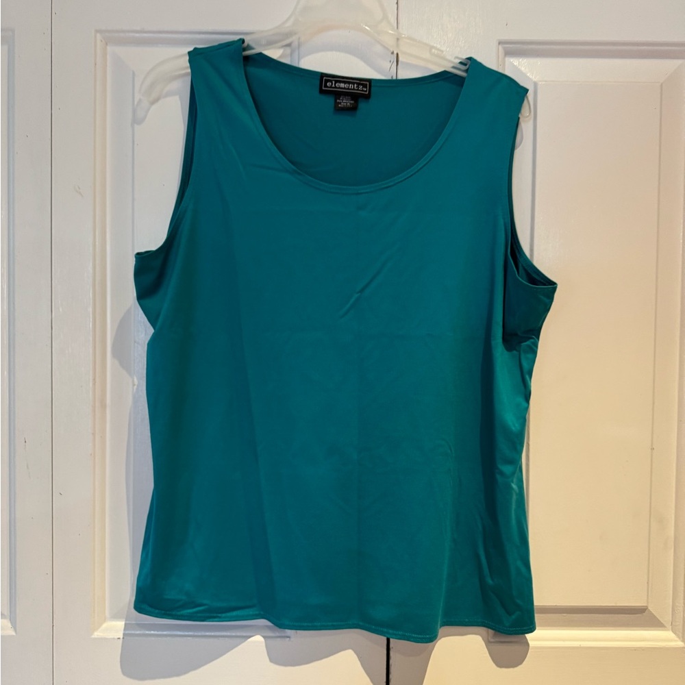 Elementz Teal Scoop Neck Tank Top